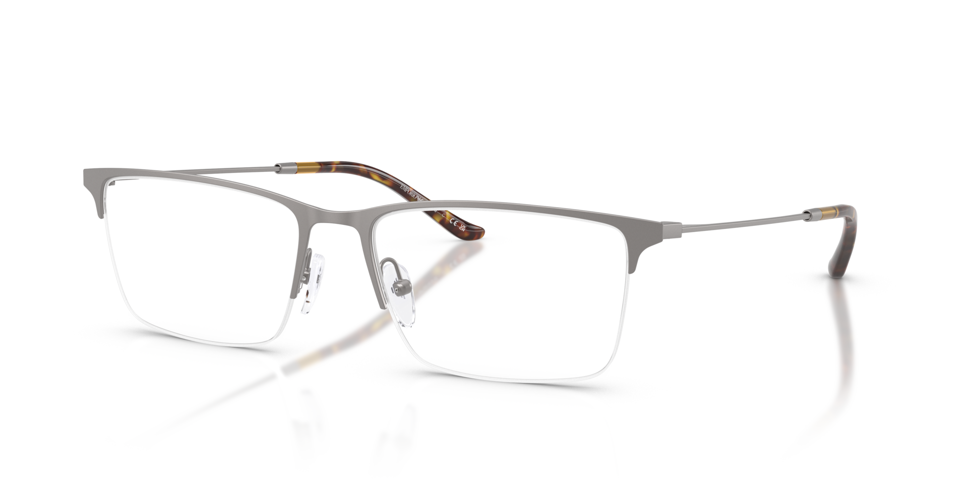 EA1171 Mat Staalgrijs MetaalEyeglass Frames van B24, Hoekweergave
