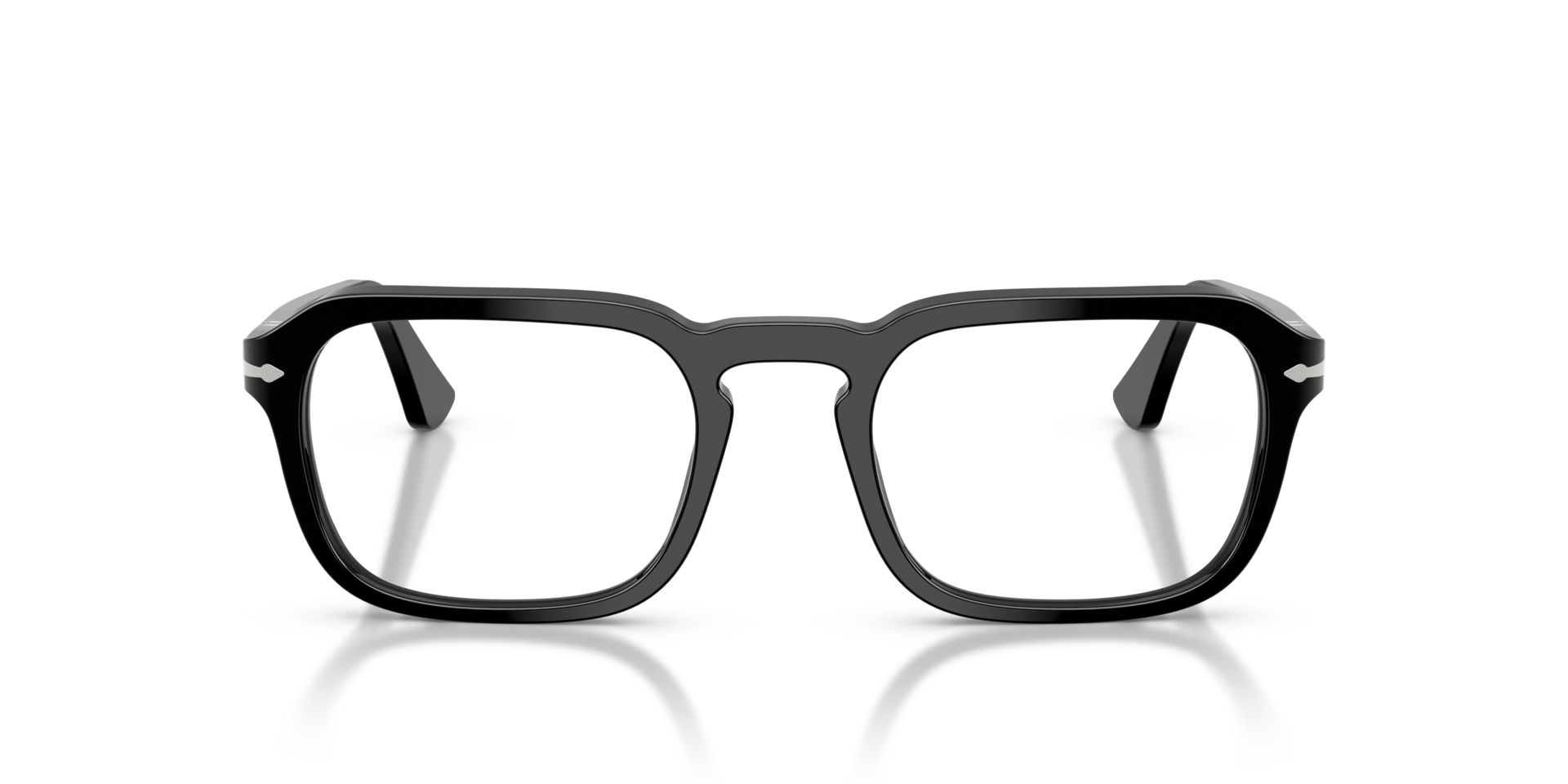 PO3390V Zwart AcetaatEyeglass Frames van B24, Vooraanzicht