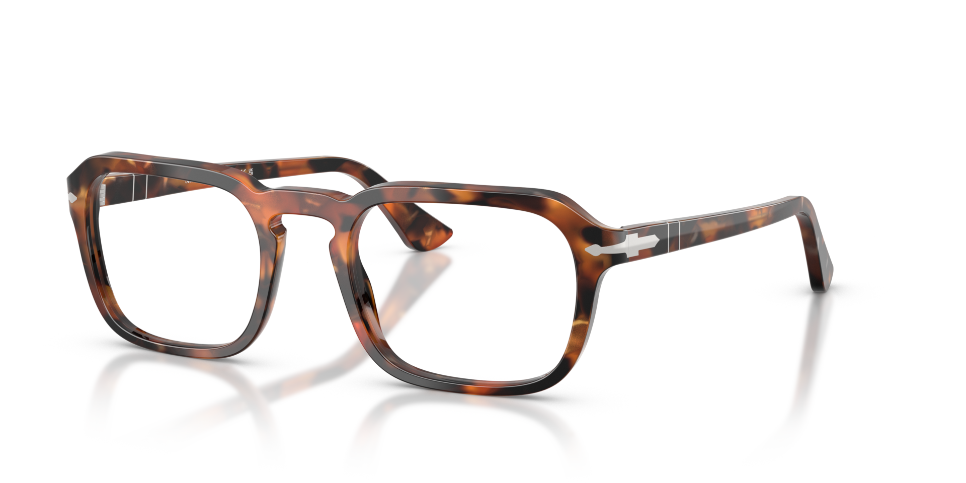 PO3390V Tortoise Brown & Pearl Brown AcetatEyeglass Frames von B24, Dreiviertelansicht