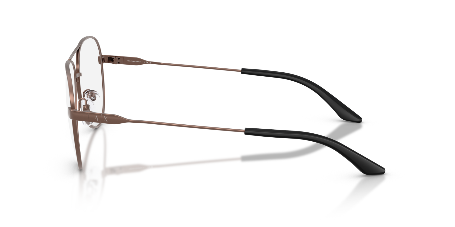 AX1077 Matte Bronze MetaalEyeglass Frames van B24, Zijaanzicht