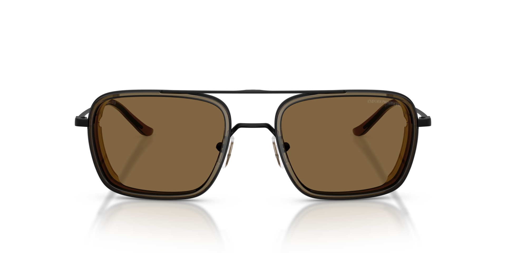 EA2162 Matzwart MetaalSunglass Frames van B24, Vooraanzicht