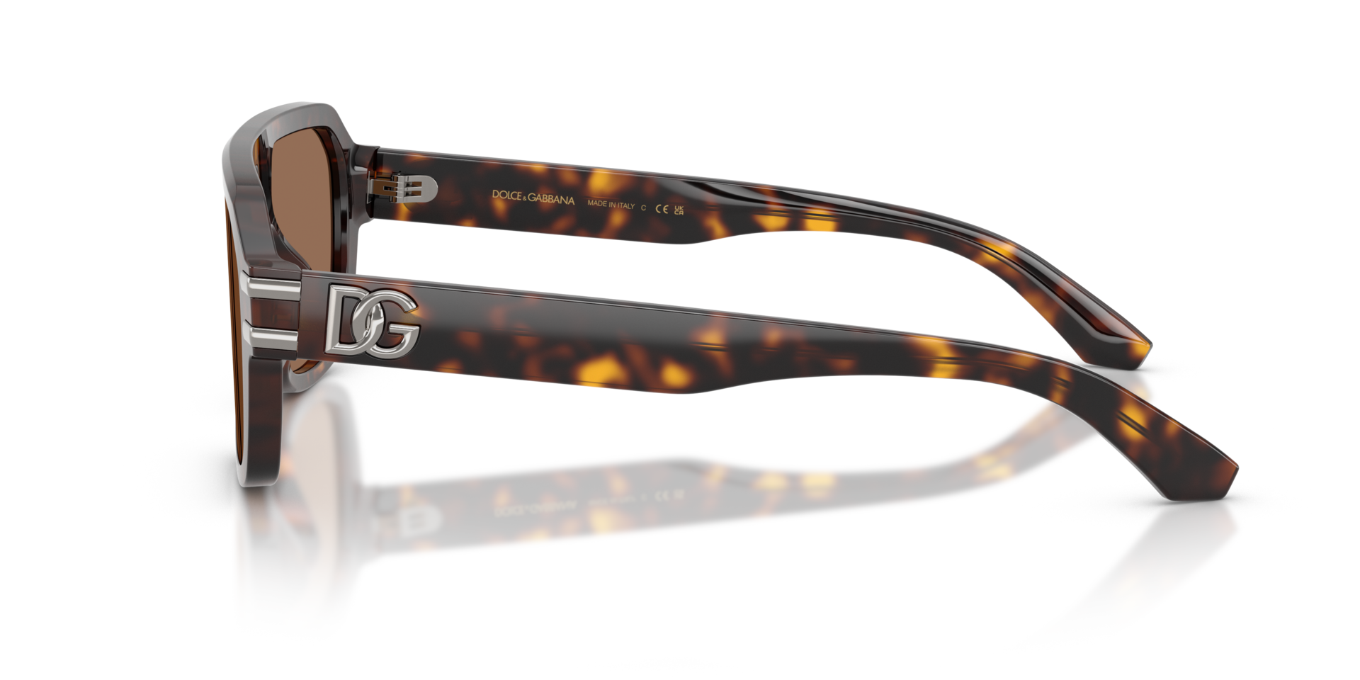 DG4507 Havana AcetaatSunglass Frames van B24, Zijaanzicht