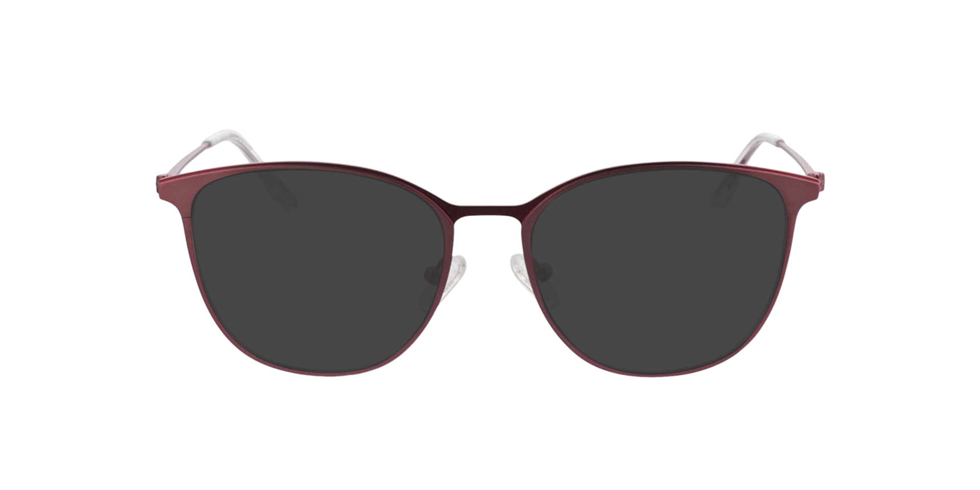 Madrid Matpaars  &  matrood MetaalEyeglass Frames van B24, met getinte lenzen
