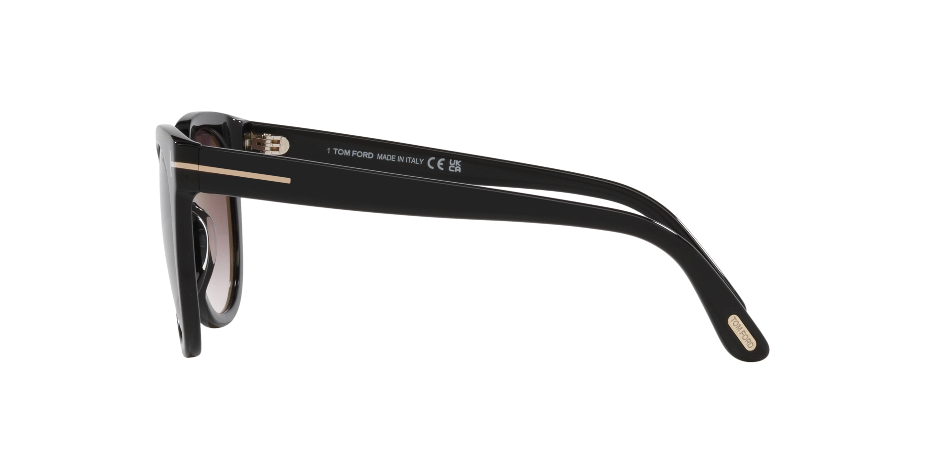 Moira Glänzendes Schwarz AcetatSunglass Frames von B24, Seitenansicht