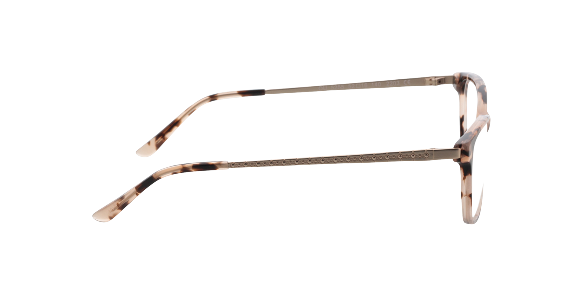 Lola Roze Havana  &  satijn roze goud AcetaatEyeglass Frames van B24, Zijaanzicht
