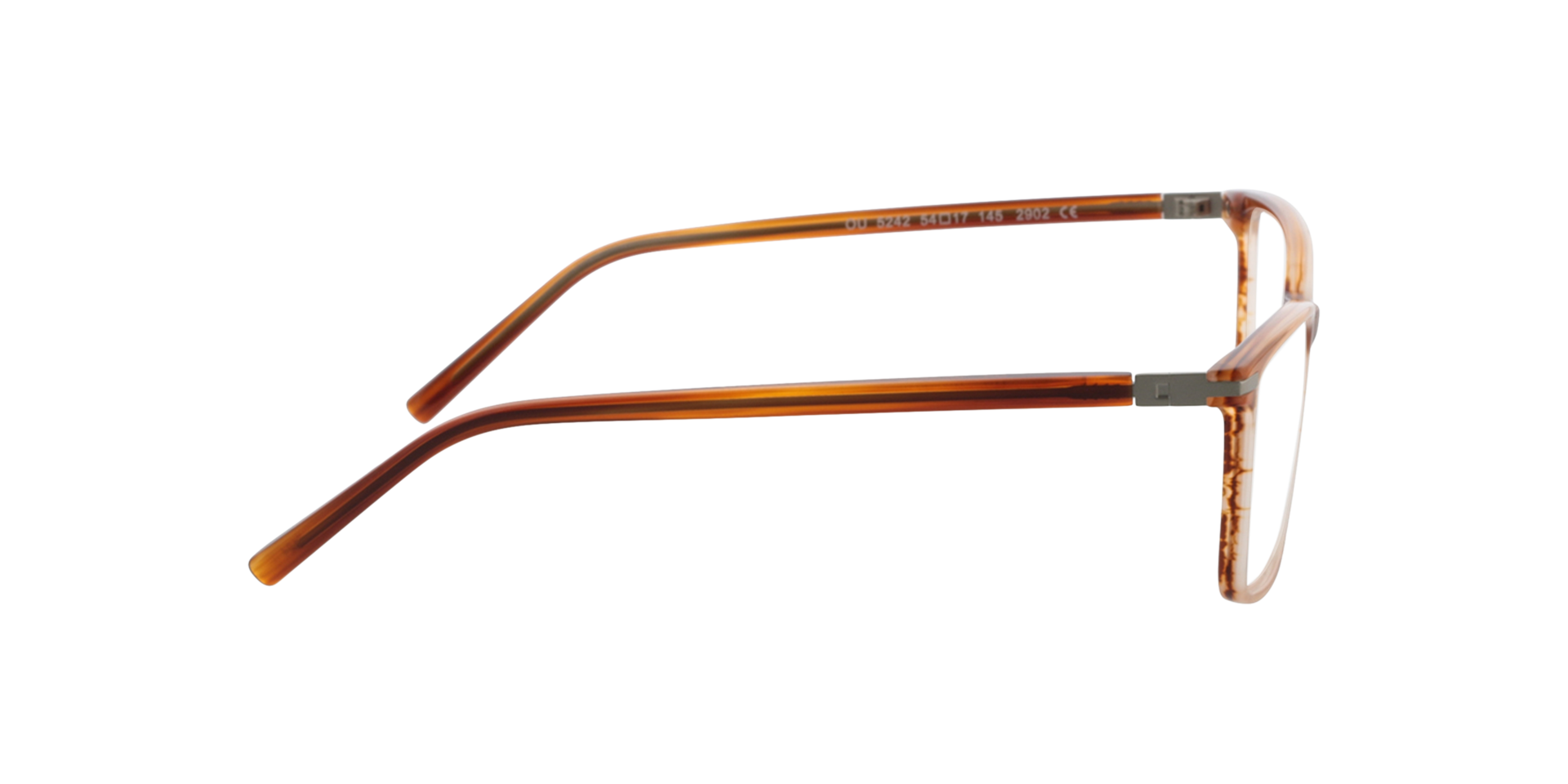 Wembley Honey Horn  &  Matt Silver AcetatEyeglass Frames von B24, Seitenansicht