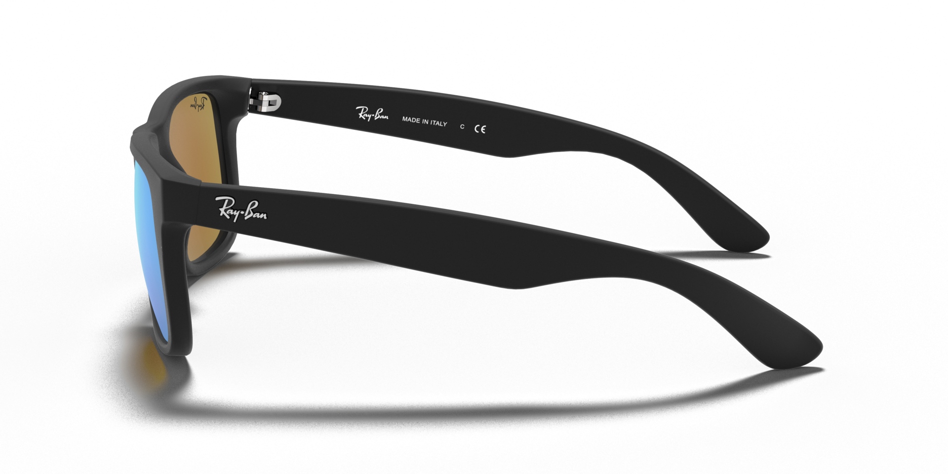 RB4165 Rubber zwart KunststofSunglass Frames van B24, Zijaanzicht