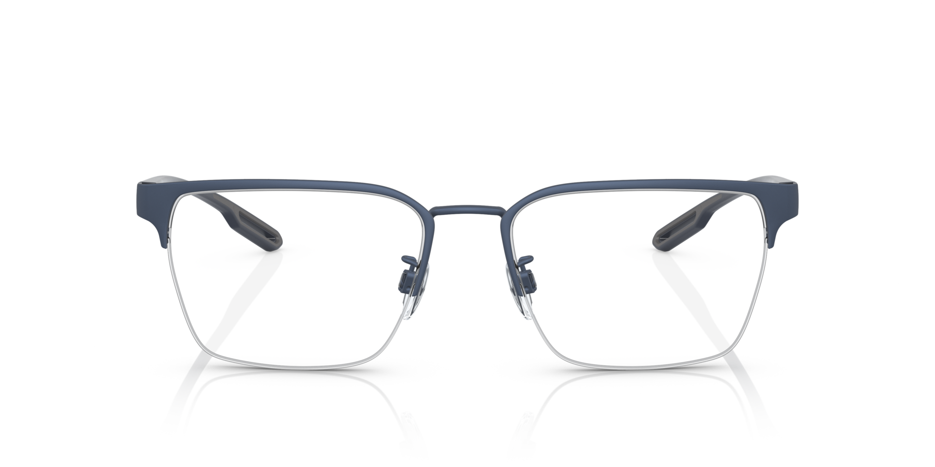 EA1137 Matblauw MetaalEyeglass Frames van B24, Vooraanzicht