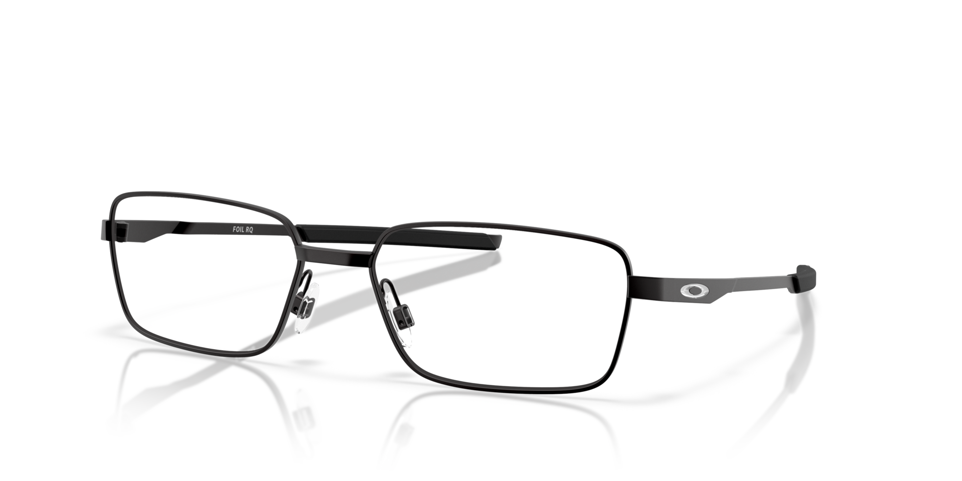 Foil RQ Satijnglans zwart MetaalEyeglass Frames van B24, Hoekweergave