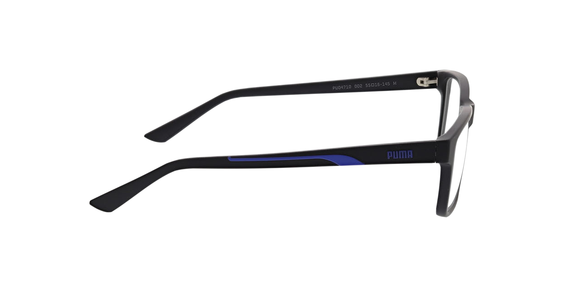 PU0471O Zwartmat KunststofEyeglass Frames van B24, Zijaanzicht