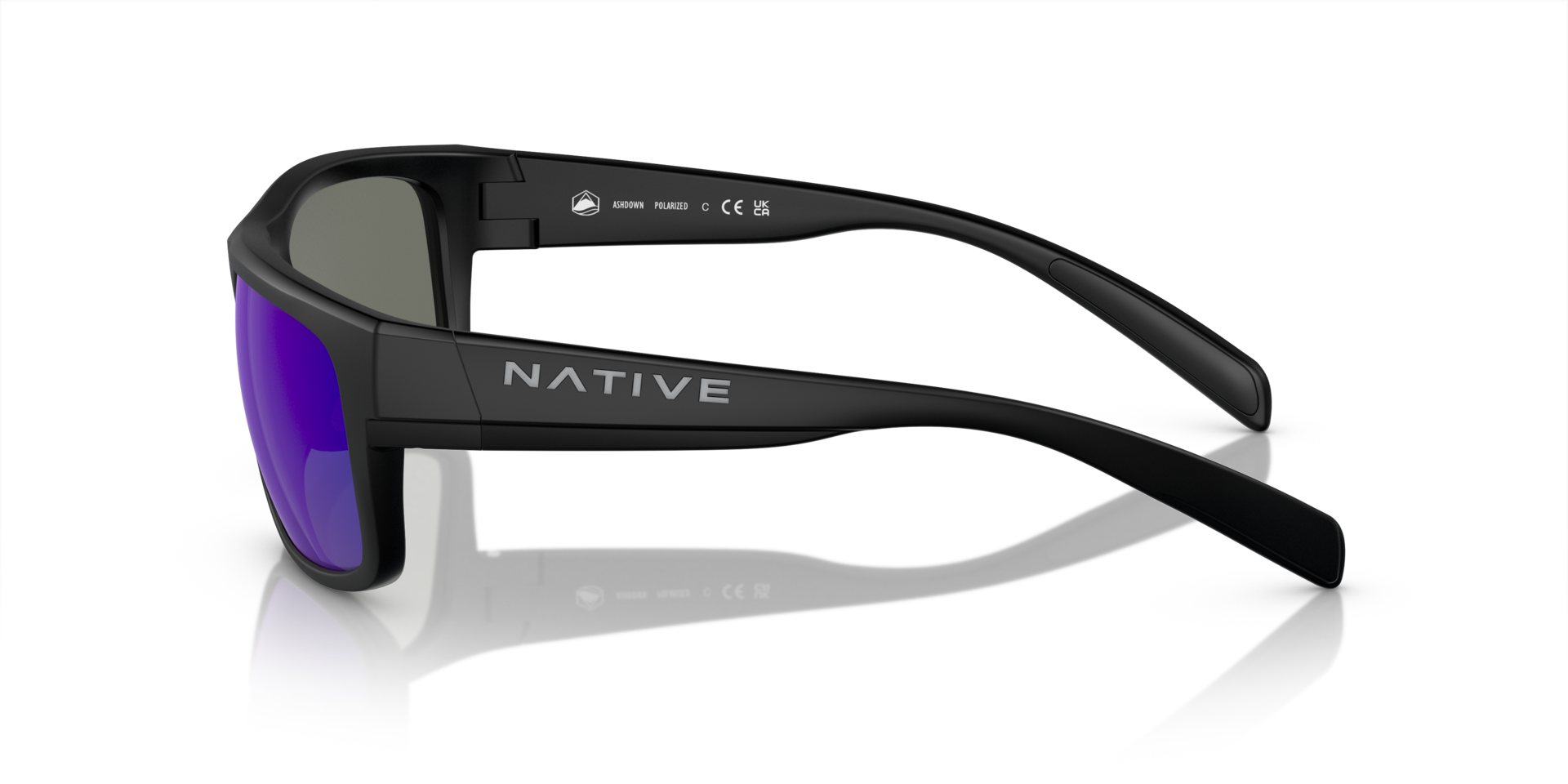 XD9003 Matt Schwarz KunststoffSunglass Frames von B24, Seitenansicht