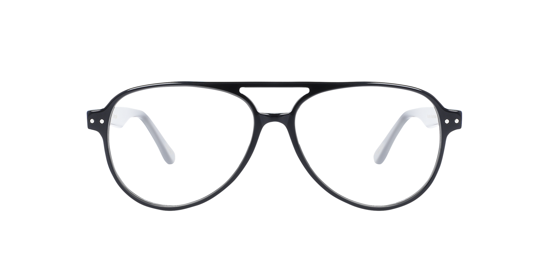 Hardy Jet Black AcetatEyeglass Frames von B24, Vorderansicht