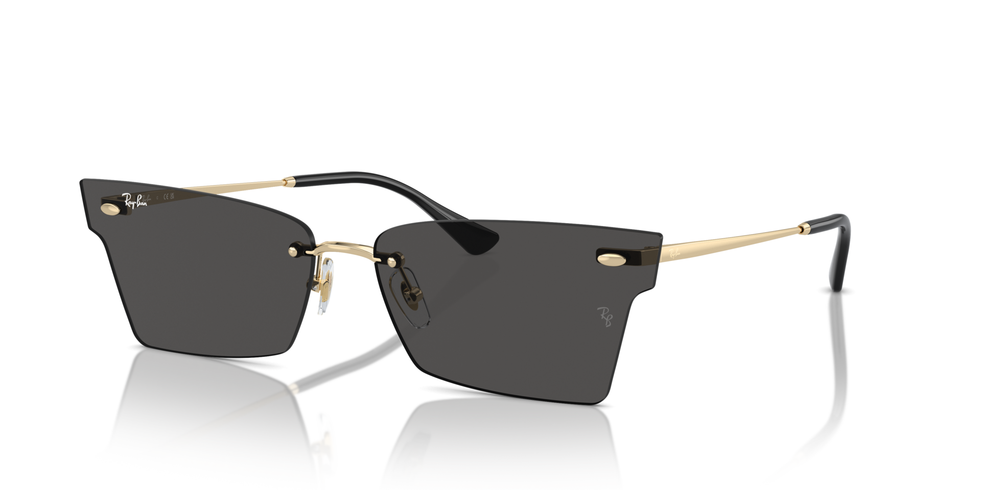 RB3730 Lichtgoud MetaalSunglass Frames van B24, Hoekweergave