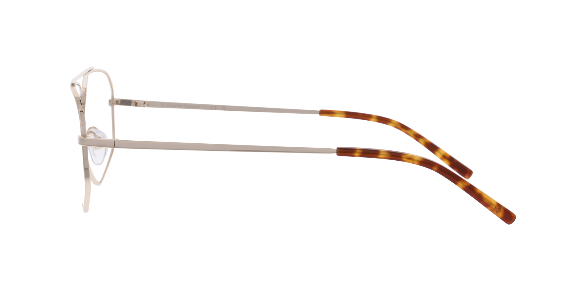 Zaviero Gold TitanEyeglass Frames von B24, Seitenansicht