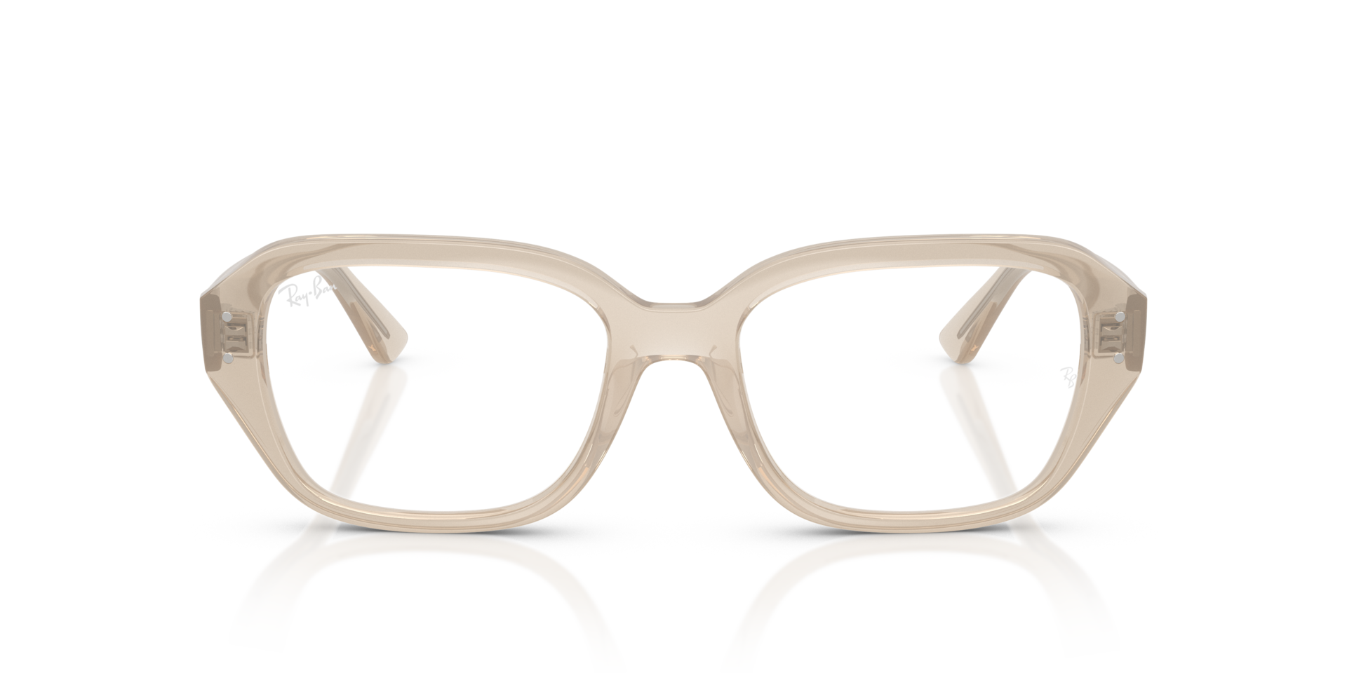 RB7258 Cloudy Warm White KunststofEyeglass Frames van B24, Vooraanzicht