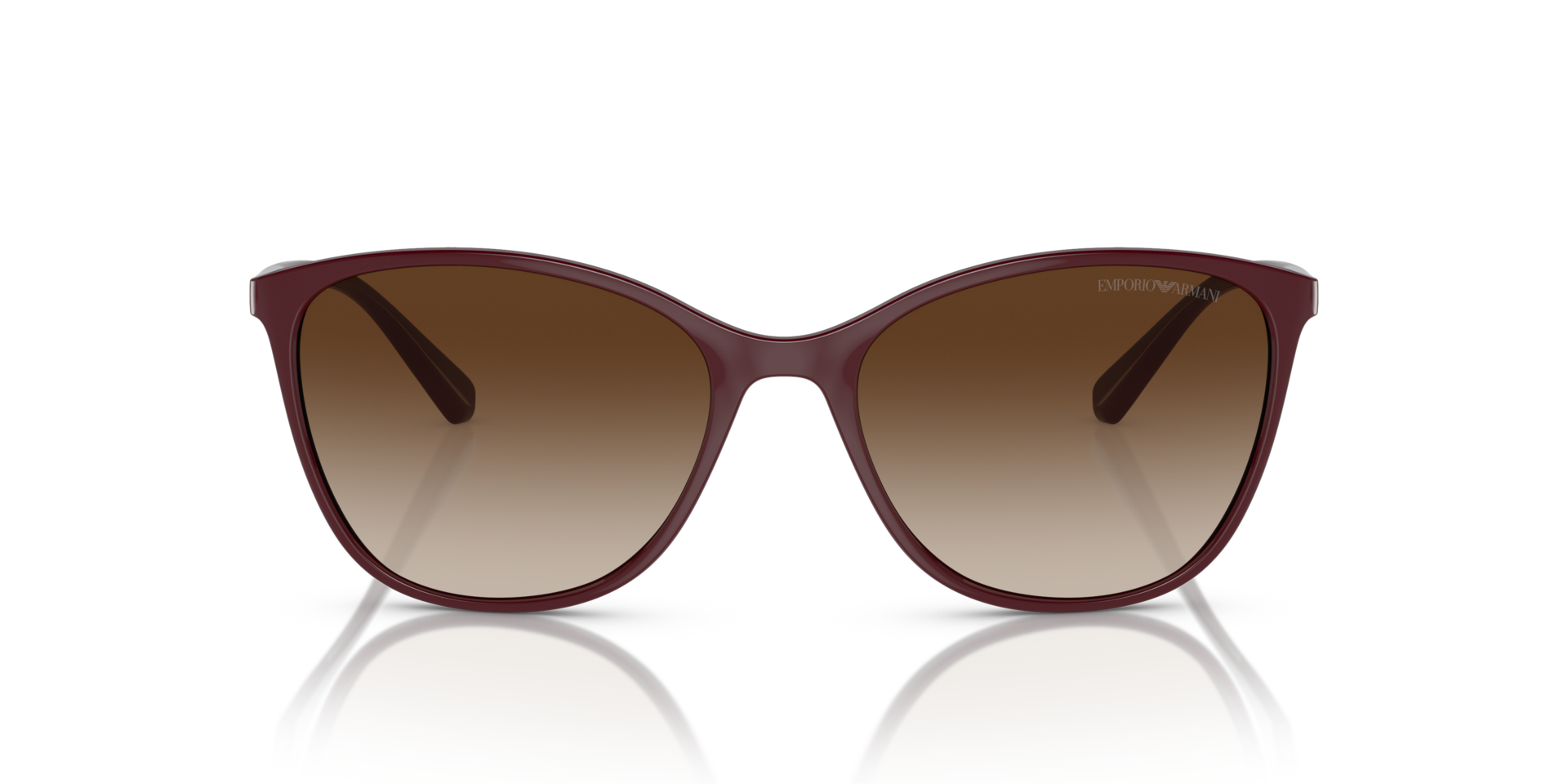 EA4073 Glänzendes Bordeaux KunststoffSunglass Frames von B24, Vorderansicht