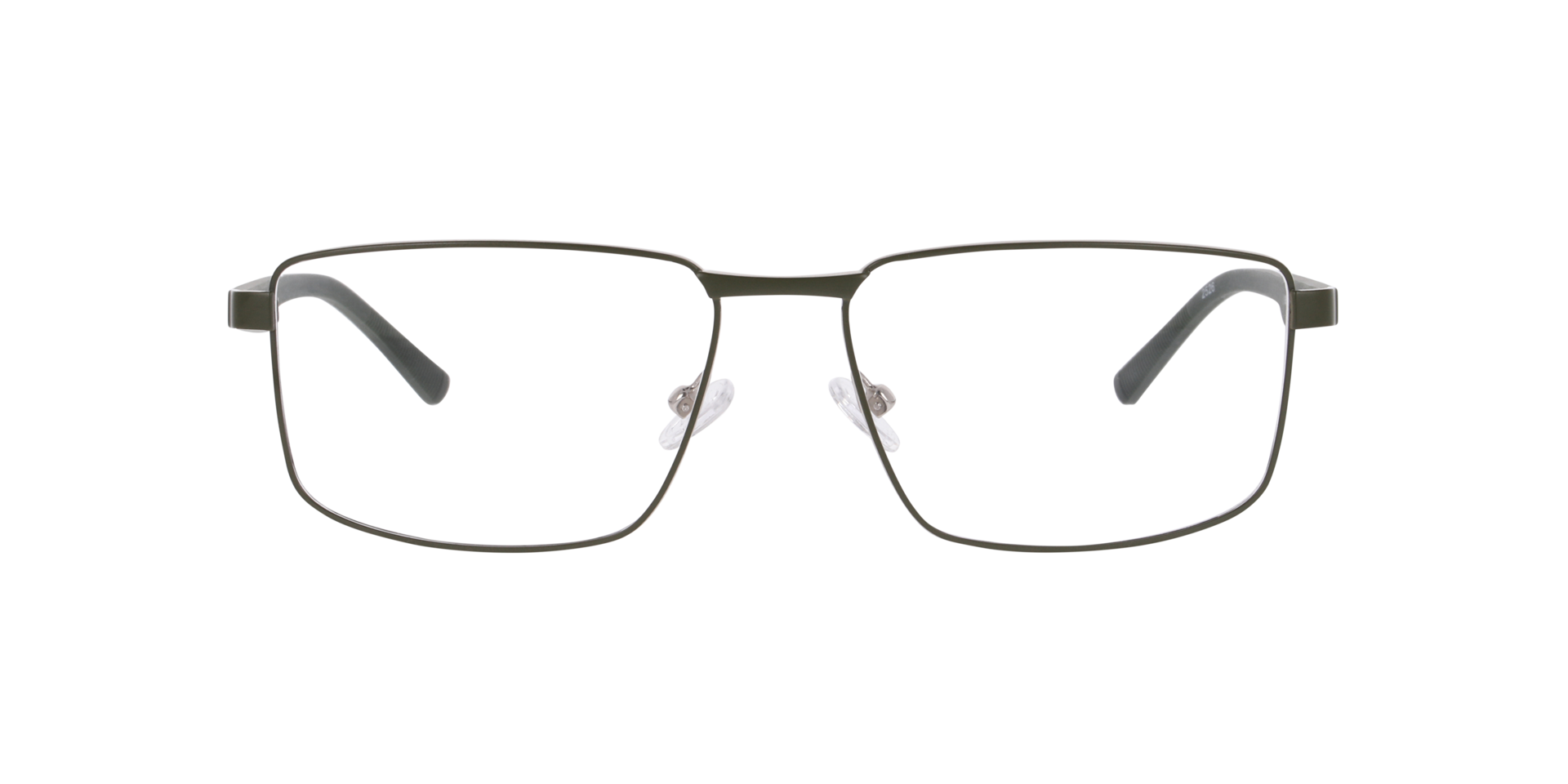 Lissabon Dark Khaki MetaalEyeglass Frames van B24, Vooraanzicht