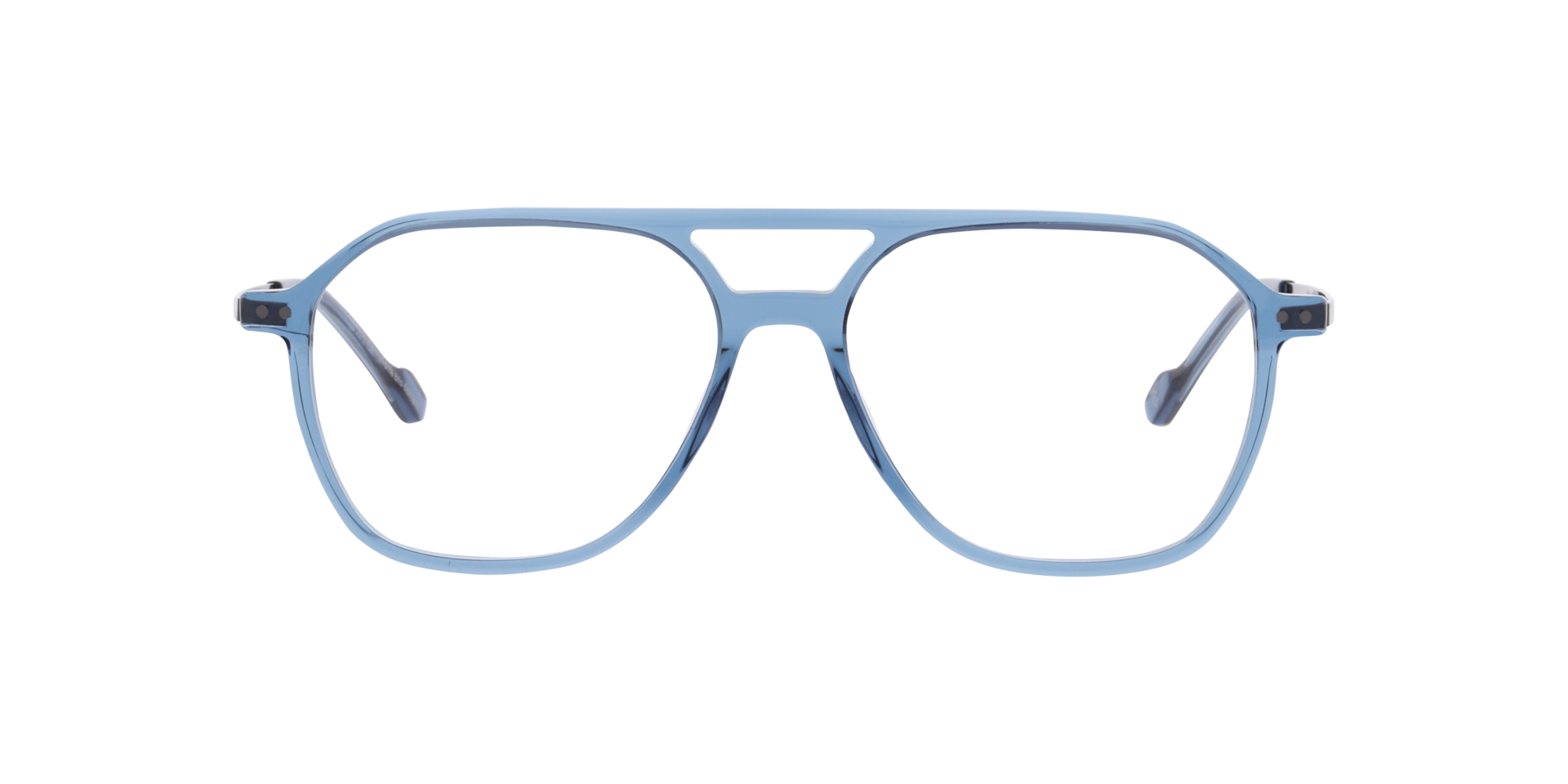 Beau Kristallblau AcetatEyeglass Frames von B24, Vorderansicht