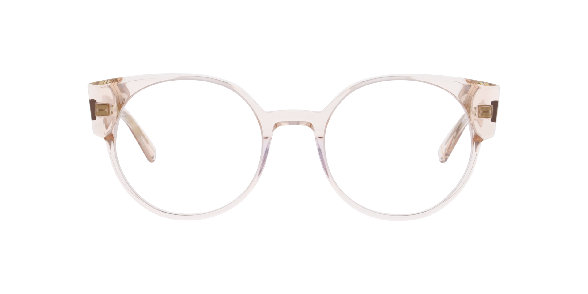 Fenne Crystal Light Peach AcetatEyeglass Frames von B24, Vorderansicht
