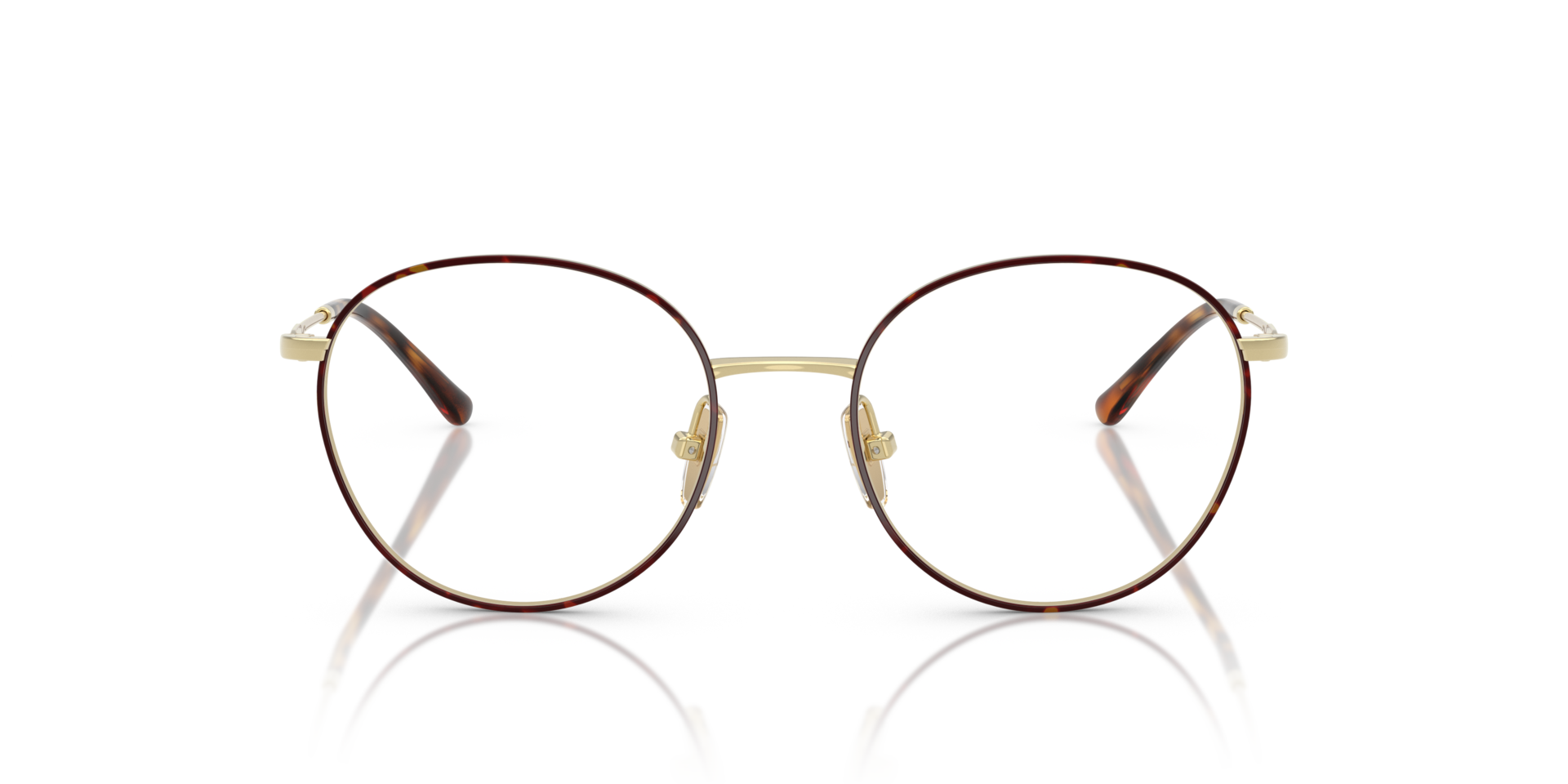 VO4280T Top Havana & Light Gold TitaanEyeglass Frames van B24, Vooraanzicht
