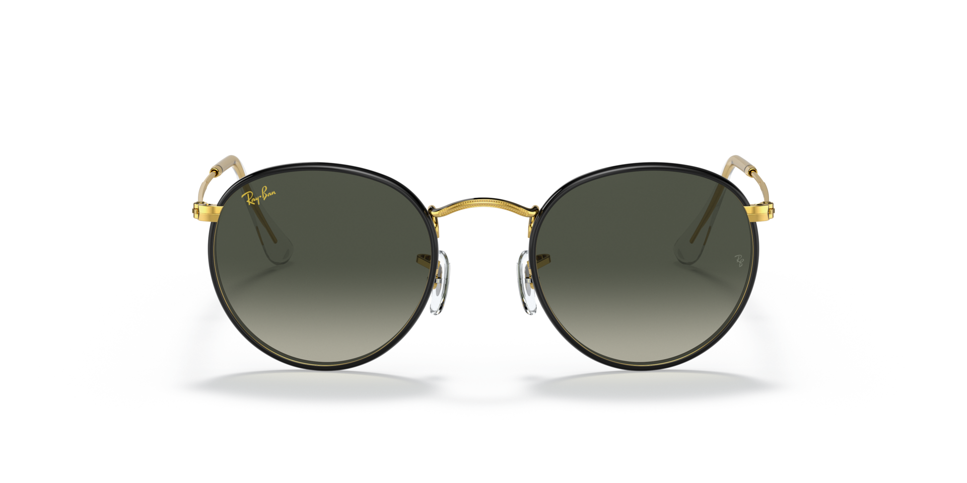 RB3447JM Schwarz auf Gold MetallSunglass Frames von B24, Vorderansicht