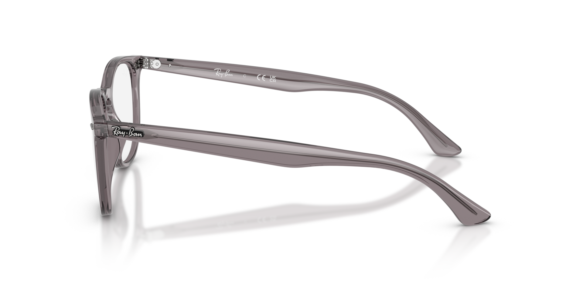 RB7159 Grau transparent KunststoffEyeglass Frames von B24, Seitenansicht