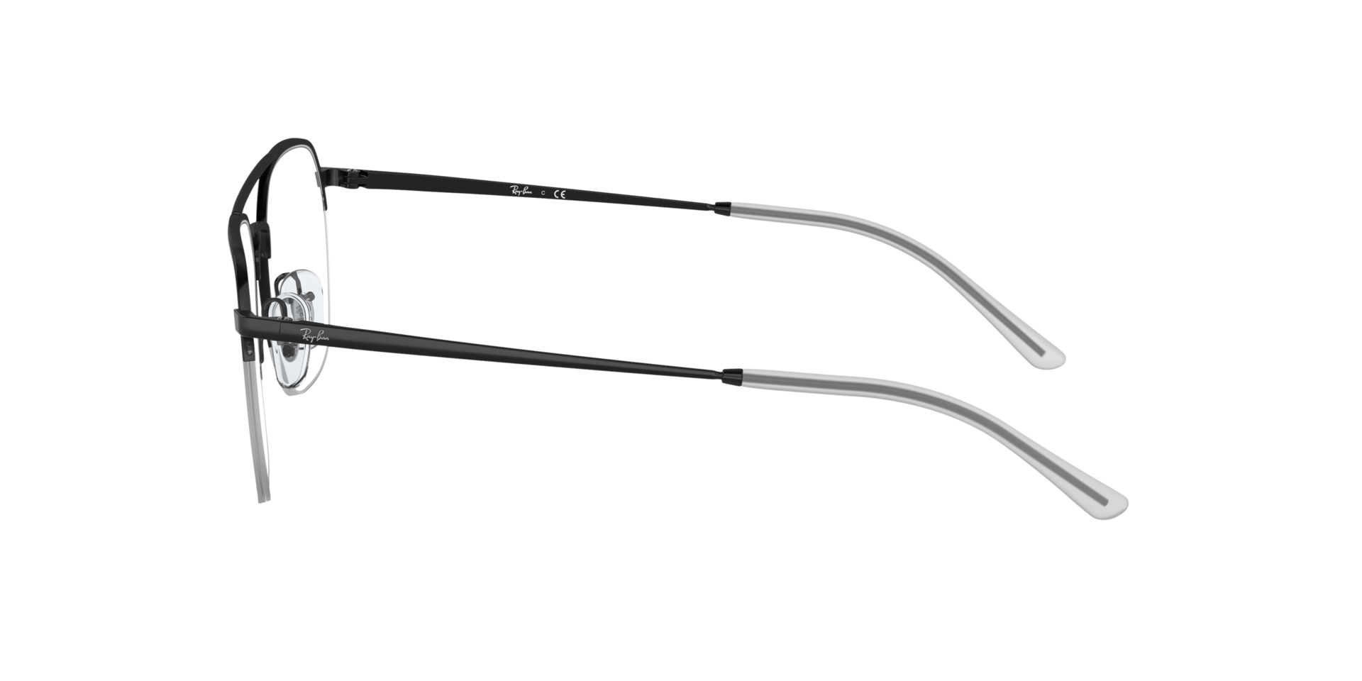 RB6444 Schwarz MetallEyeglass Frames von B24, Seitenansicht