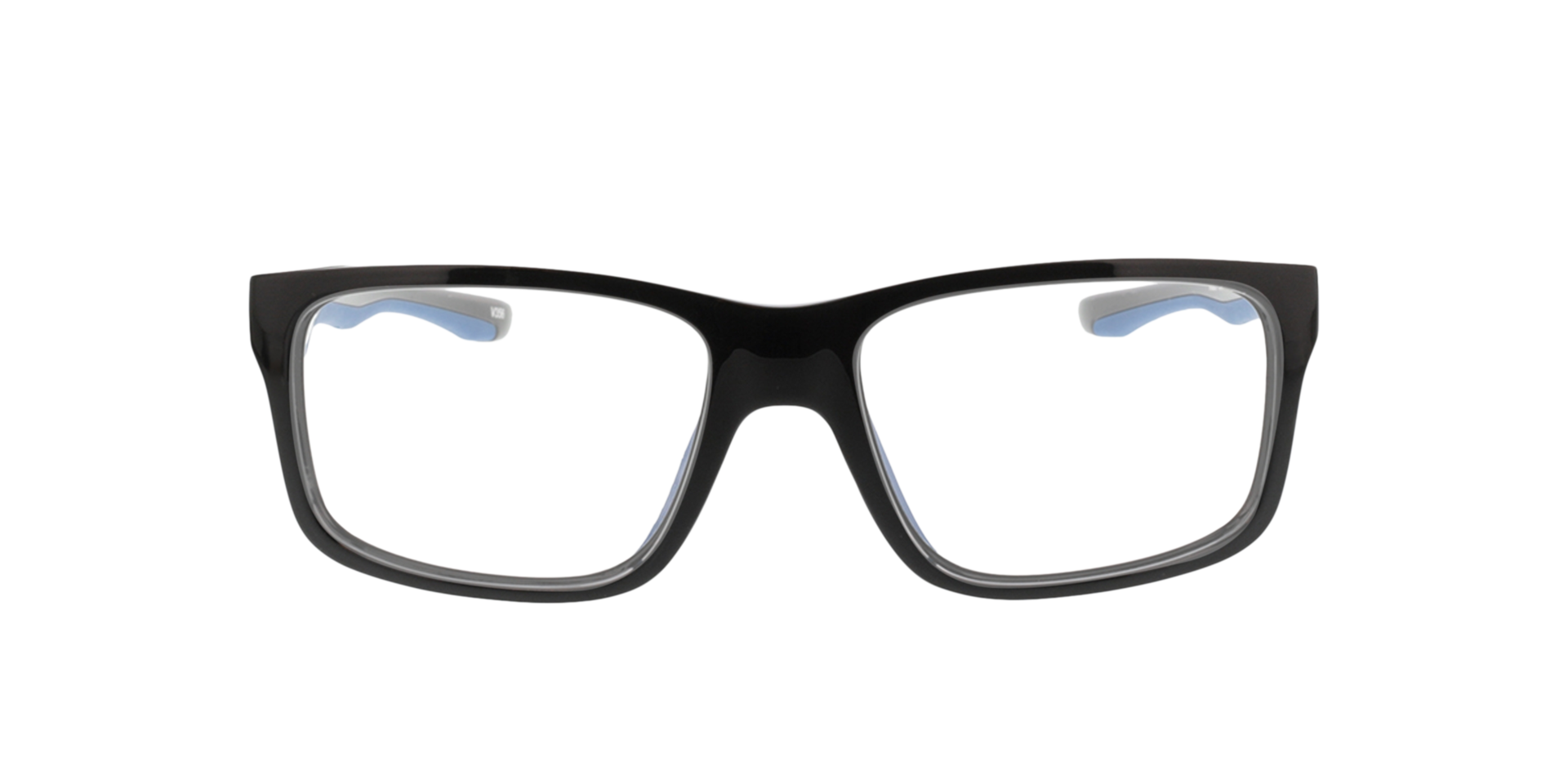 Beat Black  &  Dark Blue KunststoffEyeglass Frames von B24, Vorderansicht