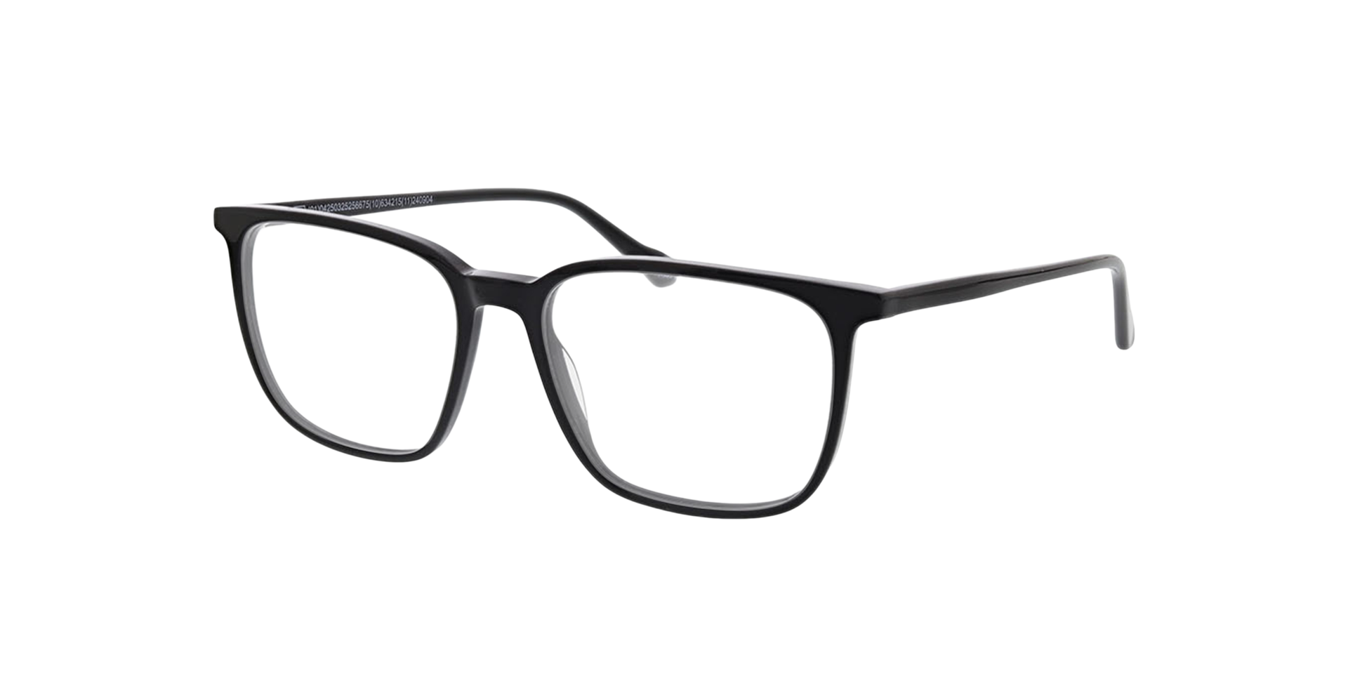 Pennsylvania Schwarz AcetatEyeglass Frames von B24, Dreiviertelansicht