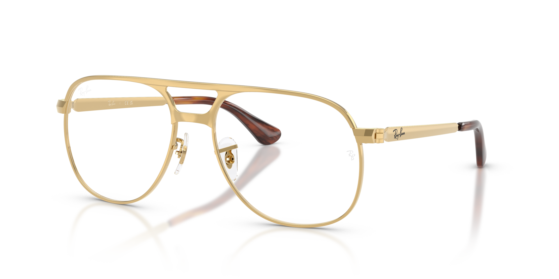 RB3793V Gold MetallEyeglass Frames von B24, Dreiviertelansicht