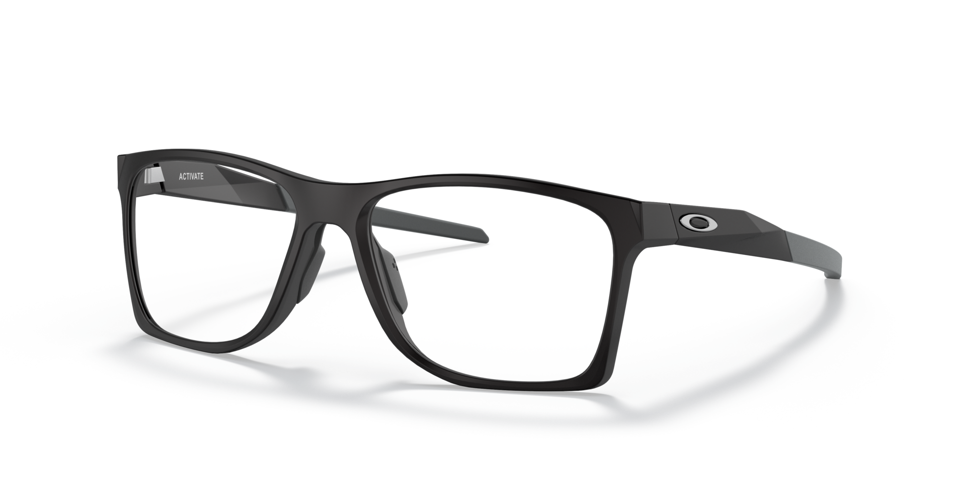 Activate Schwarz satiniert KunststoffEyeglass Frames von B24, Dreiviertelansicht
