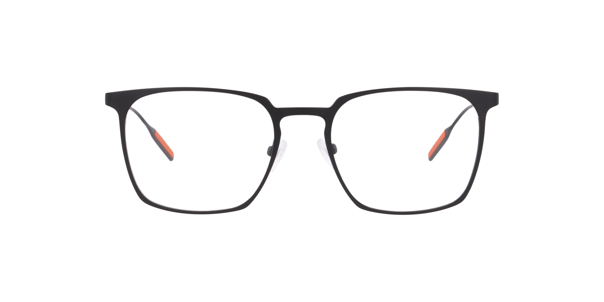 Split Schwarz MetallEyeglass Frames von B24, Vorderansicht
