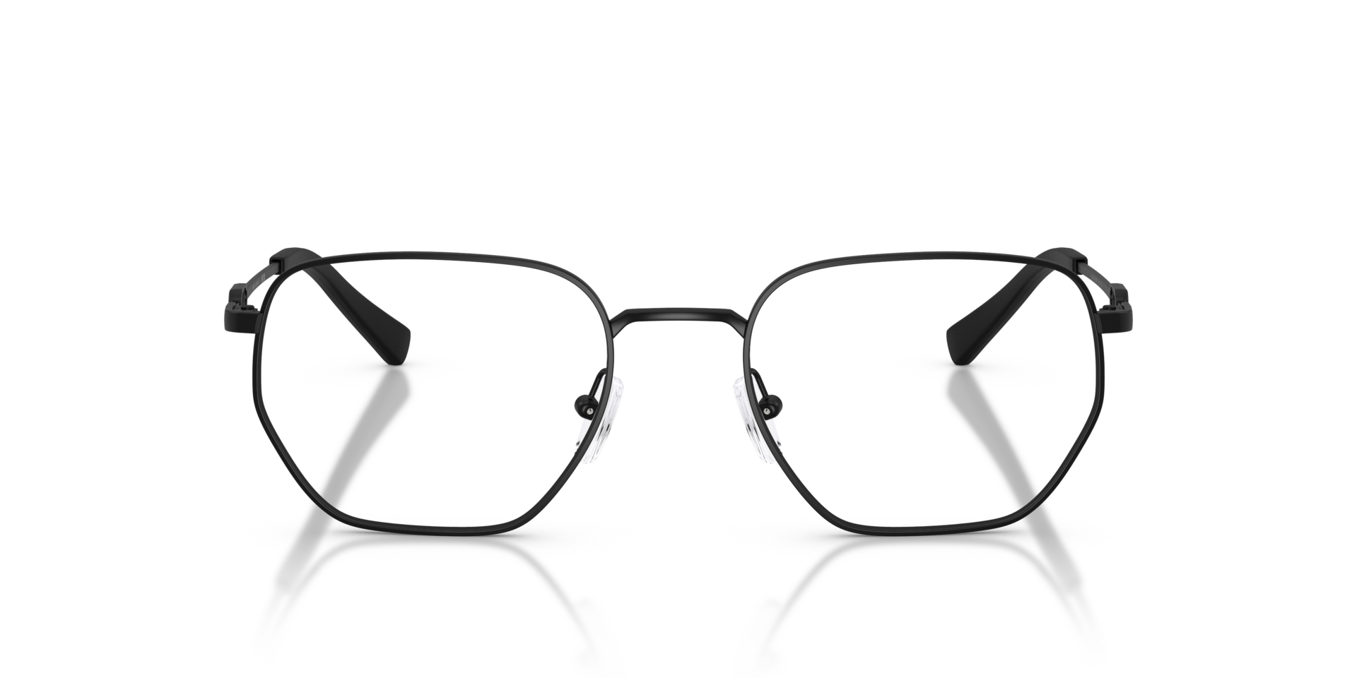 AX1074 Matzwart MetaalEyeglass Frames van B24, Vooraanzicht