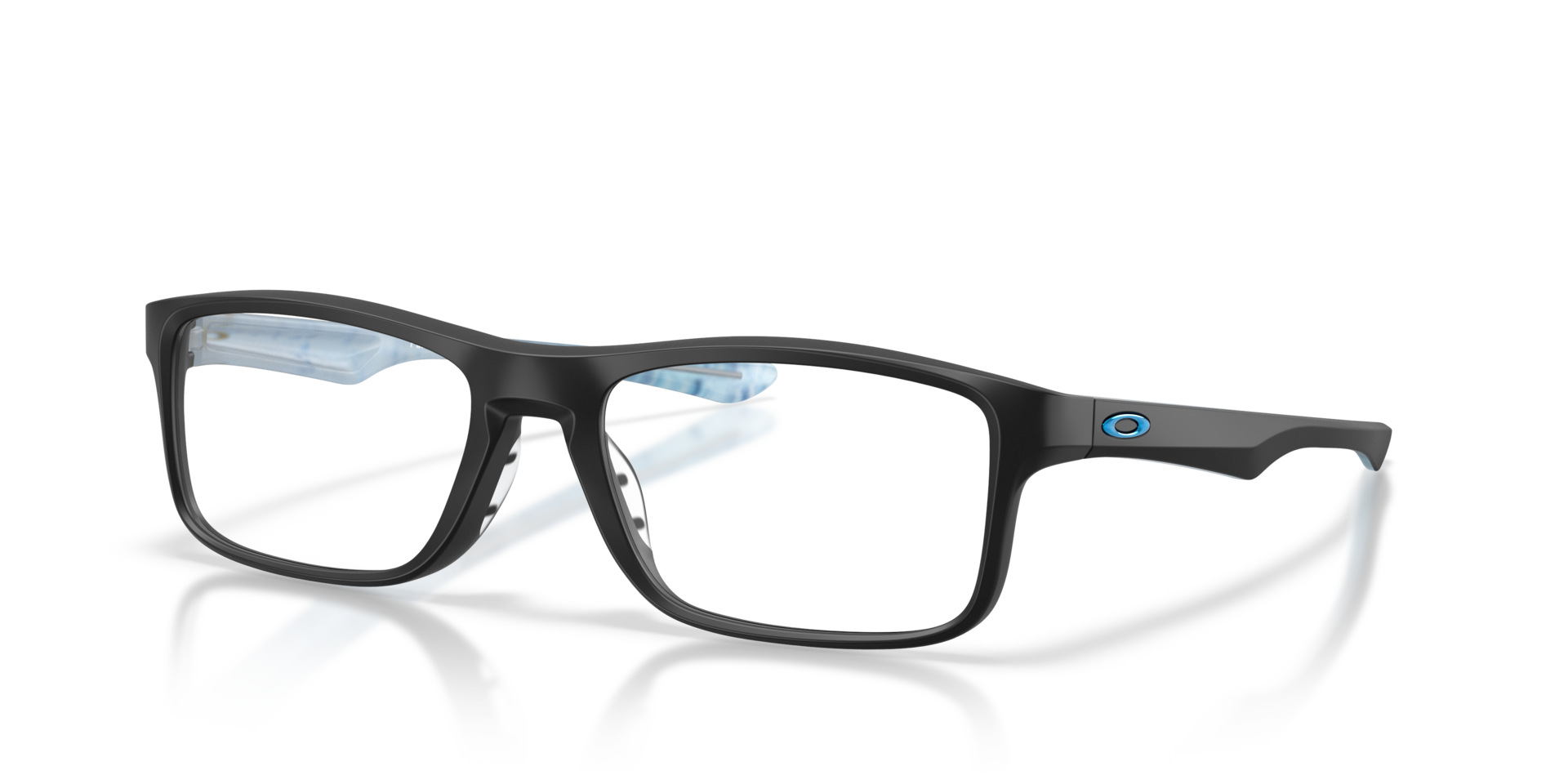 Plank 2.0 Schwarz satiniert KunststoffEyeglass Frames von B24, Dreiviertelansicht