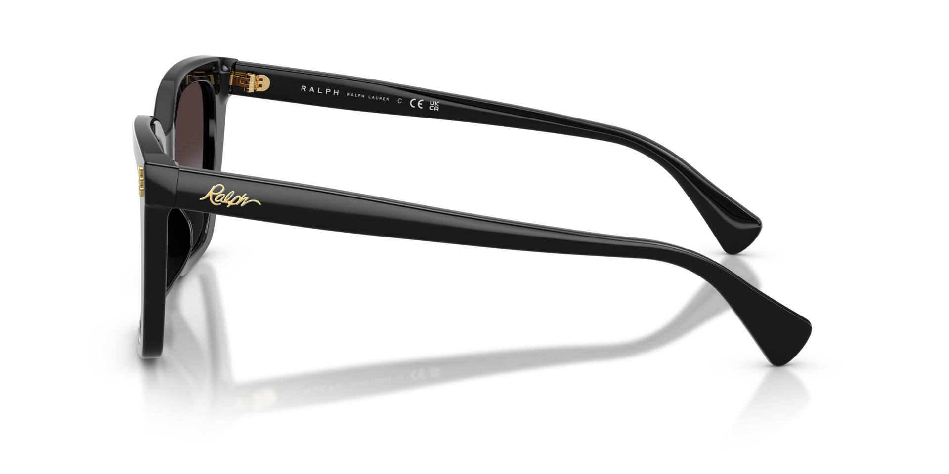 RA5349U Glanzend zwart AcetaatSunglass Frames van B24, Zijaanzicht