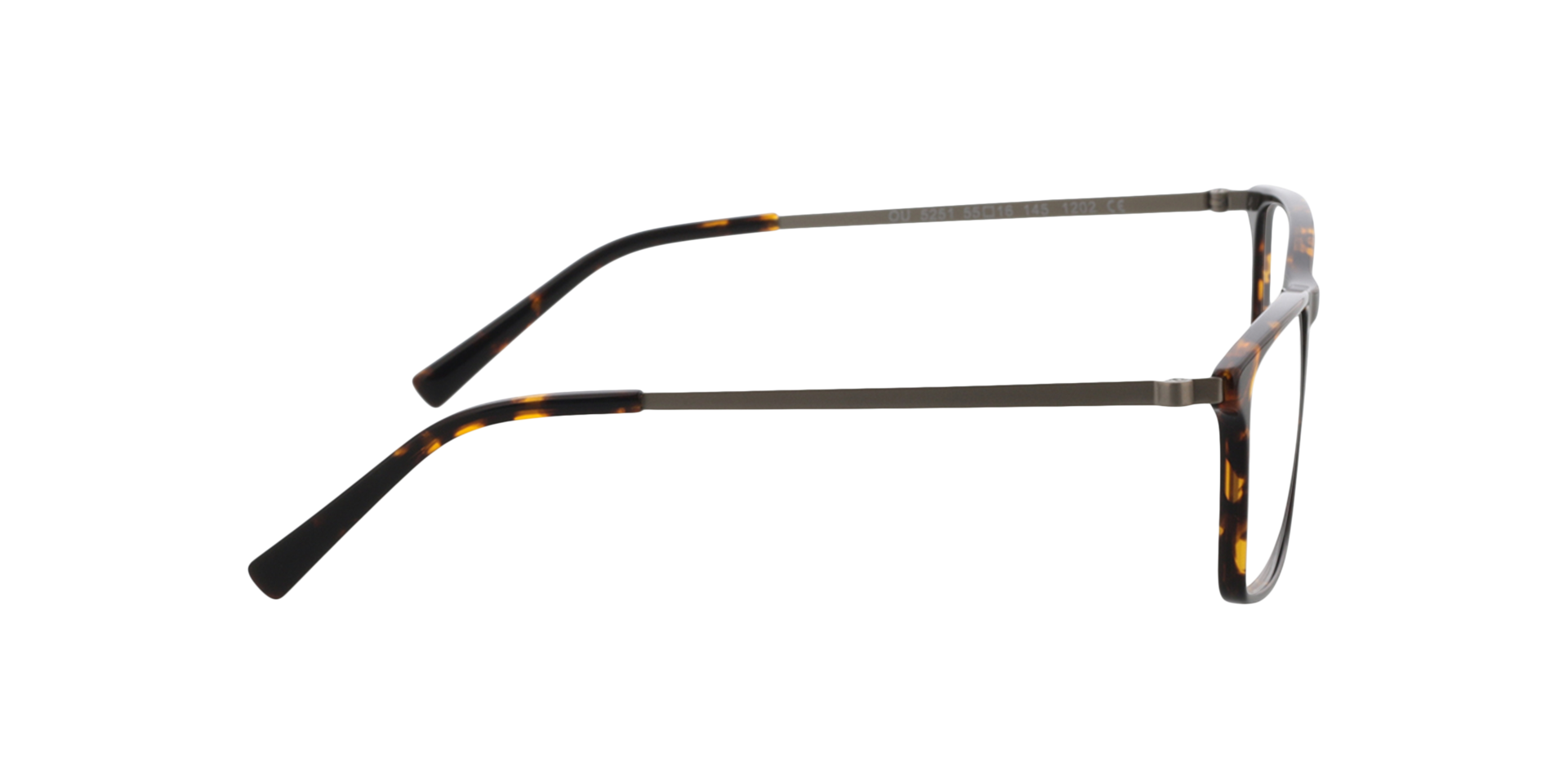 Perry Havana  &  matzilver AcetaatEyeglass Frames van B24, Zijaanzicht