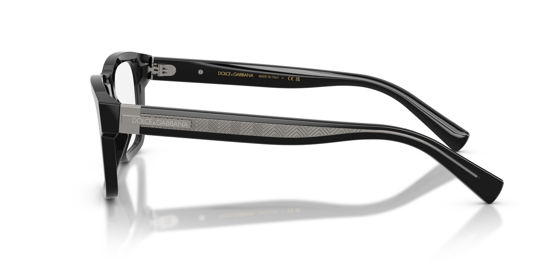 DG3446 Schwarz AcetatEyeglass Frames von B24, Seitenansicht