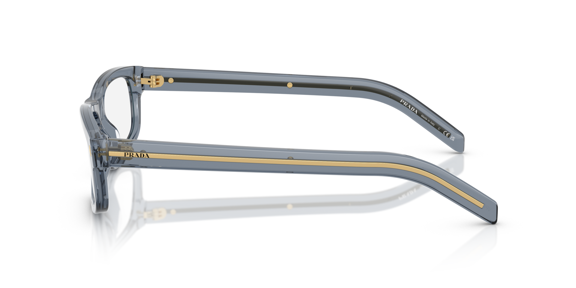 PR B02V Pale Gold Plated AcetatEyeglass Frames von B24, Seitenansicht