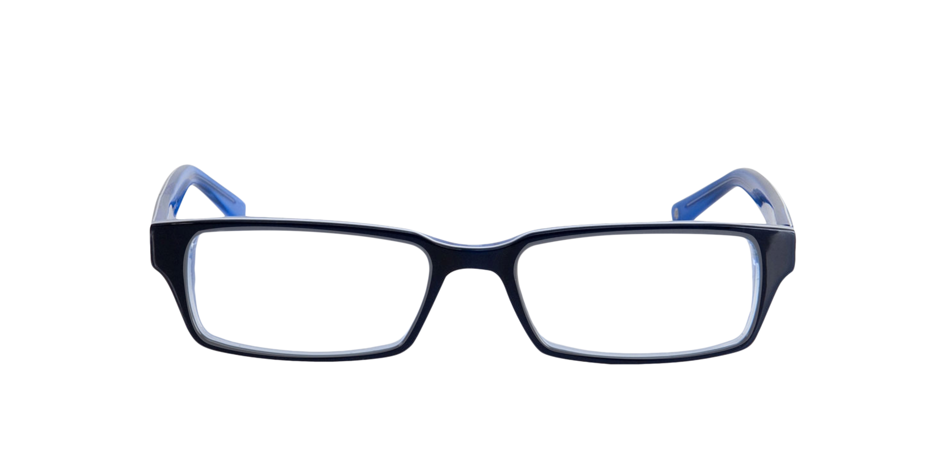 Capuno Dark Blue  &  Blue AcetatEyeglass Frames von B24, Vorderansicht
