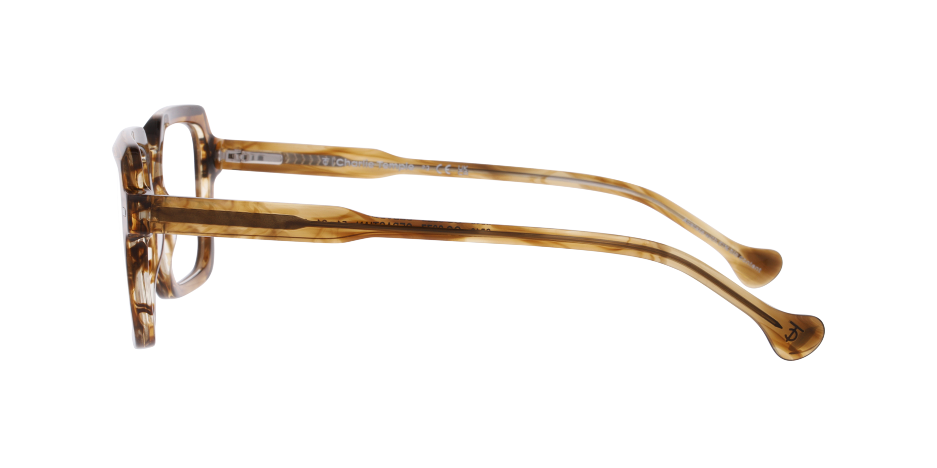 Sebastian Braun Hornfarben AcetatEyeglass Frames von B24, Seitenansicht