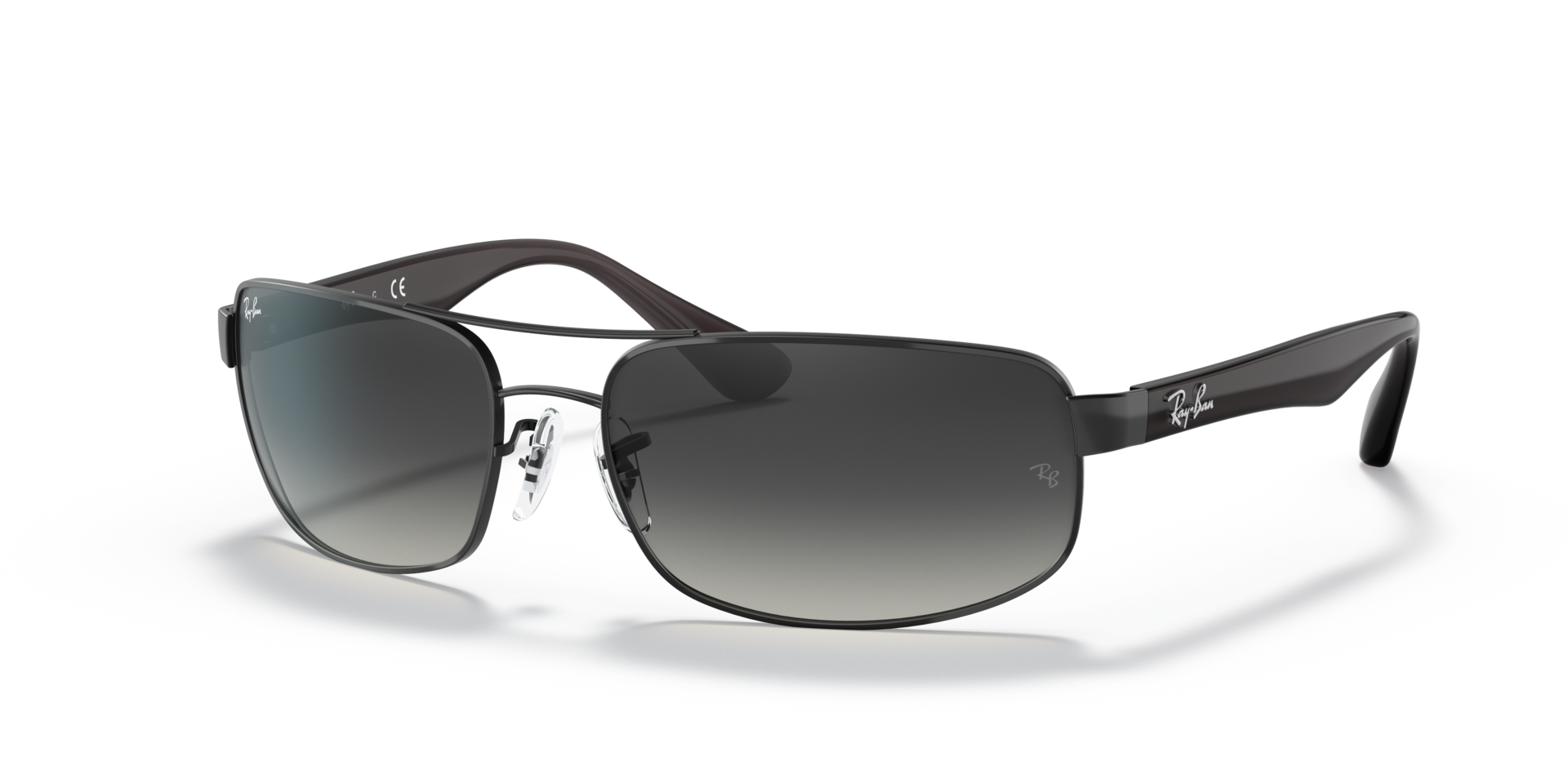 RB3445 Zwart MetaalSunglass Frames van B24, Hoekweergave