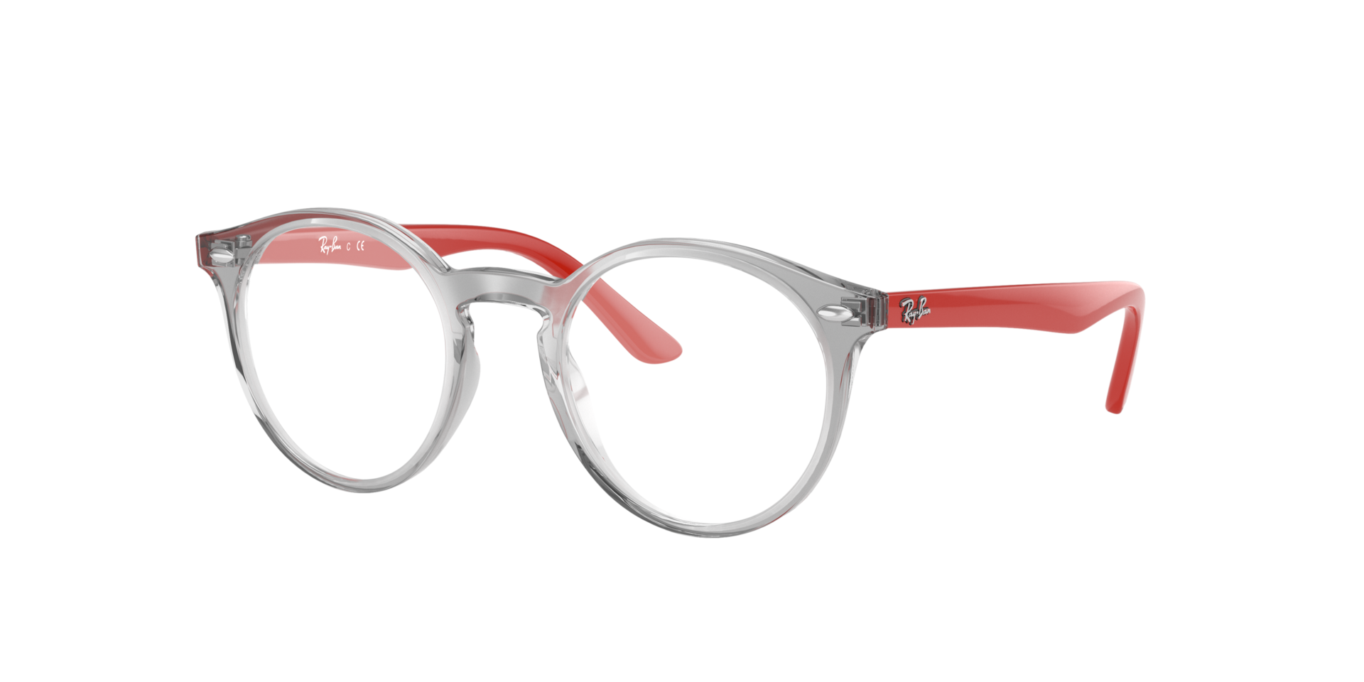 RB1594 Grau transparent KunststoffEyeglass Frames von B24, Dreiviertelansicht