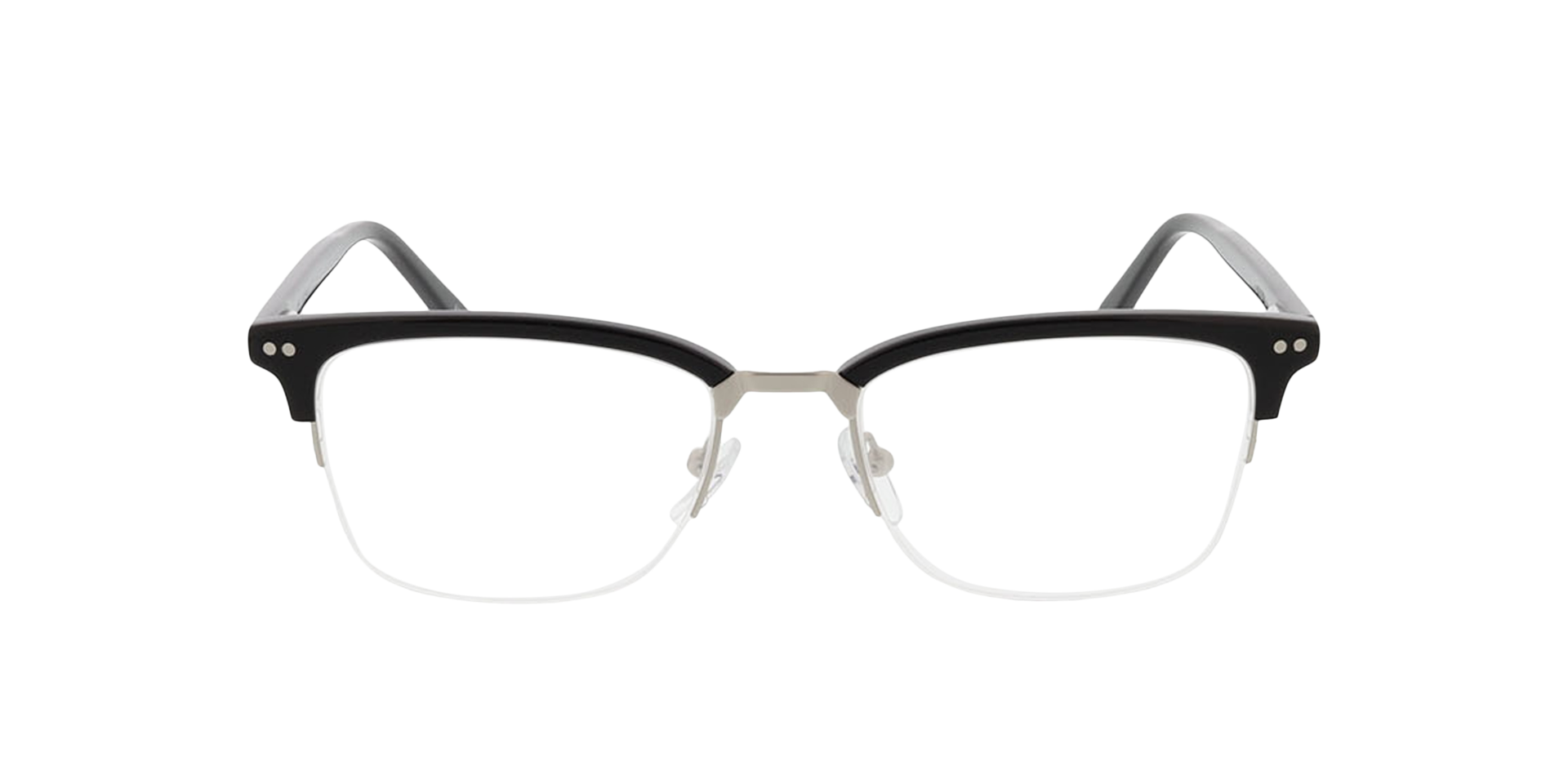 Newton Schwarz MetallEyeglass Frames von B24, Vorderansicht
