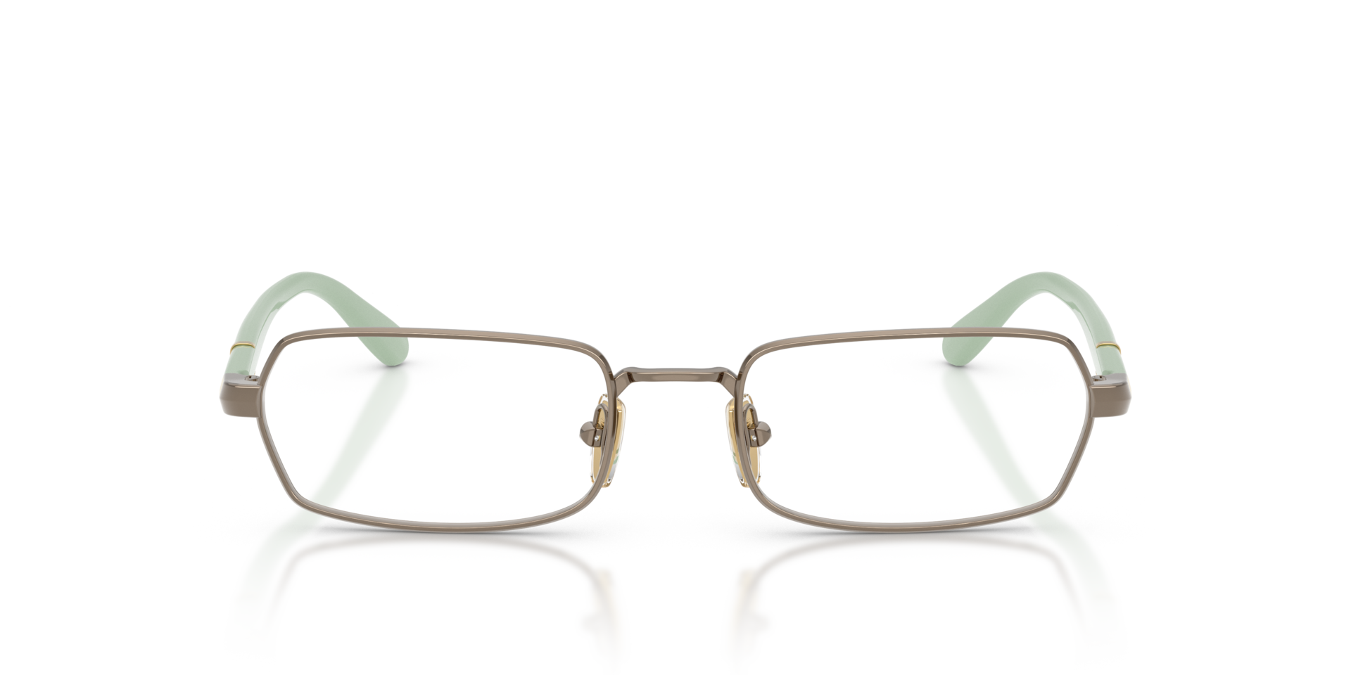 VO4351 Lichtbruin MetaalEyeglass Frames van B24, Vooraanzicht