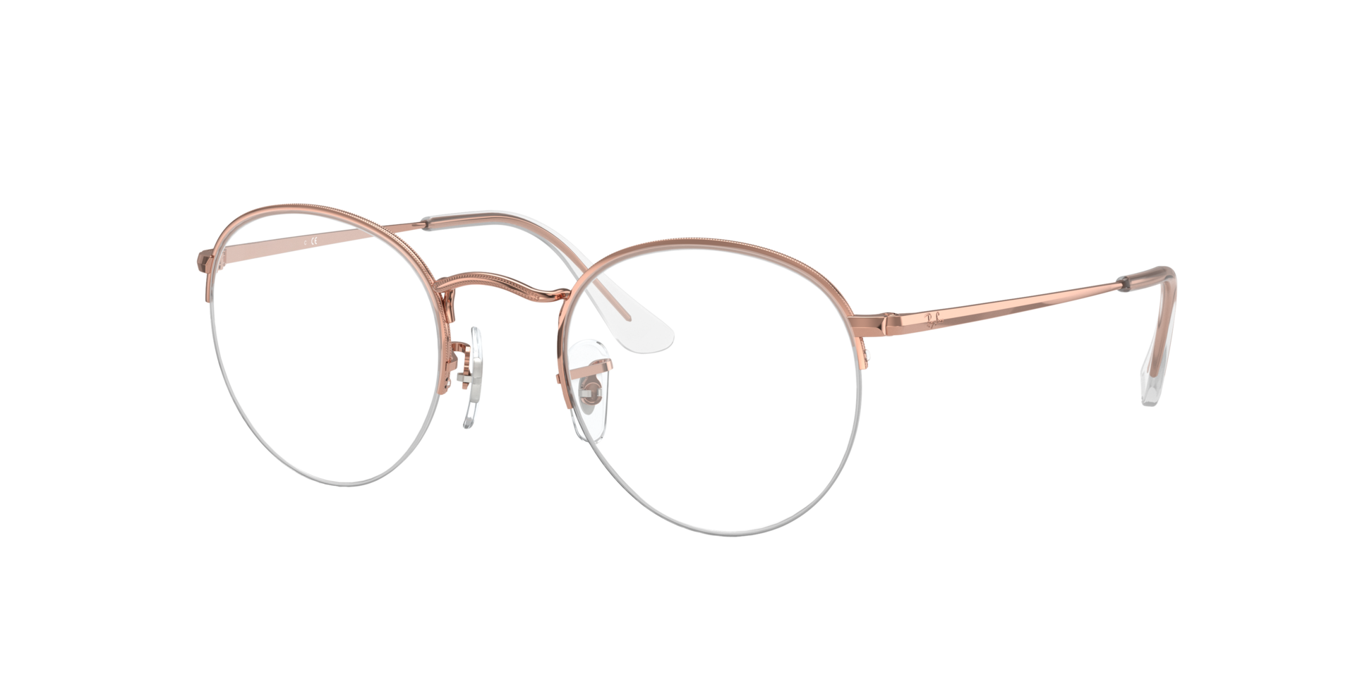 RB3947V Rotgold MetallEyeglass Frames von B24, Dreiviertelansicht