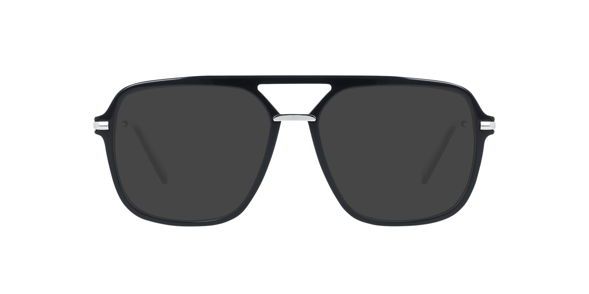 Jet Black/Silver Metal Freddy -  Acetate Zonnebrillen