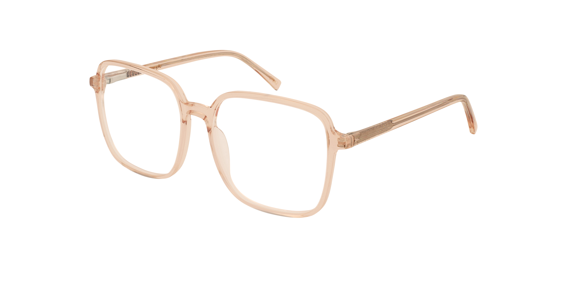 Elan Crystal Peach AcetaatEyeglass Frames van B24, Hoekweergave