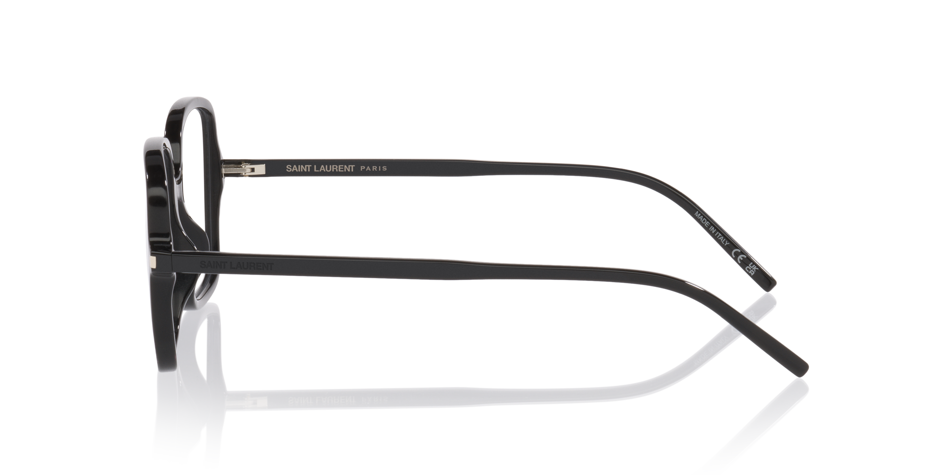 Sl 892 Zwart AcetaatEyeglass Frames van B24, Zijaanzicht