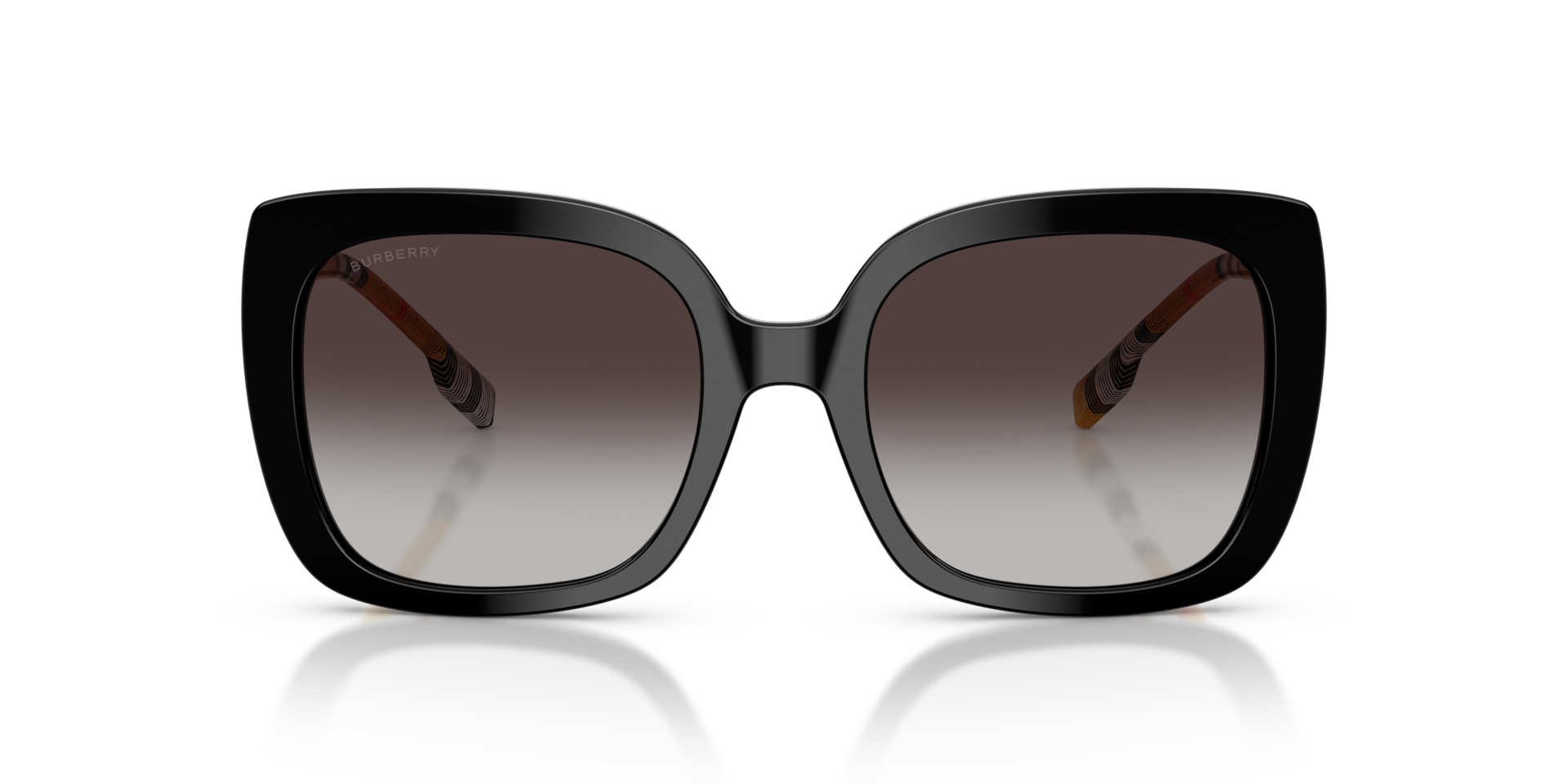 BE4323 Zwart AcetaatSunglass Frames van B24, Vooraanzicht