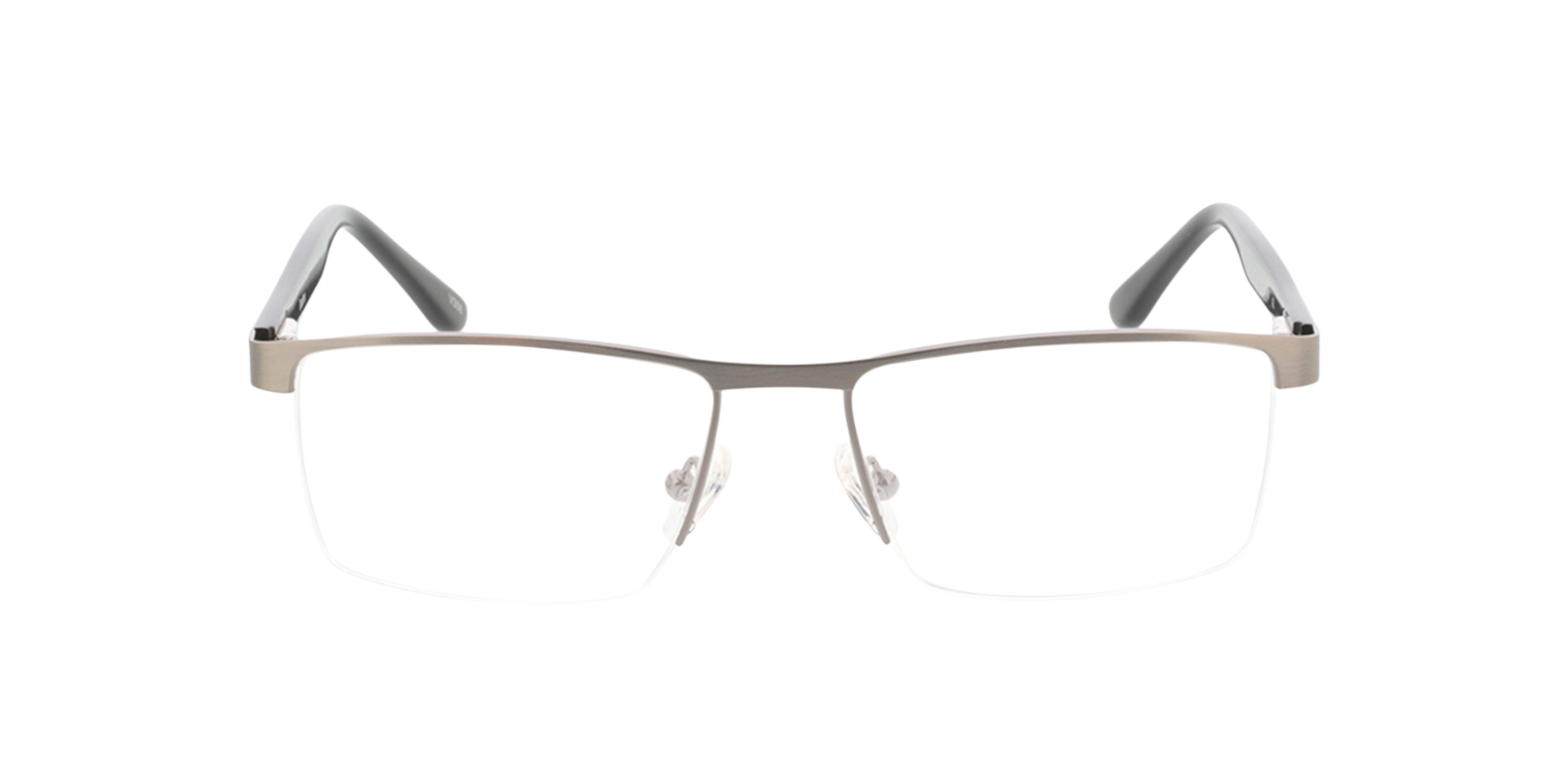 Daxton Zilver  &  zwart MetaalEyeglass Frames van B24, Vooraanzicht
